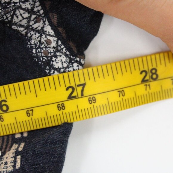 Vintage Moda Campia Moda Shirt Mens Black Button Down Geometrical Pattern XL 90s - Picture 8 of 9